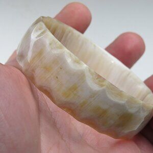 $230 Ethically Sourced Natural Buffalo Horn Jewelry Horn Cuff Bangle Bracelet